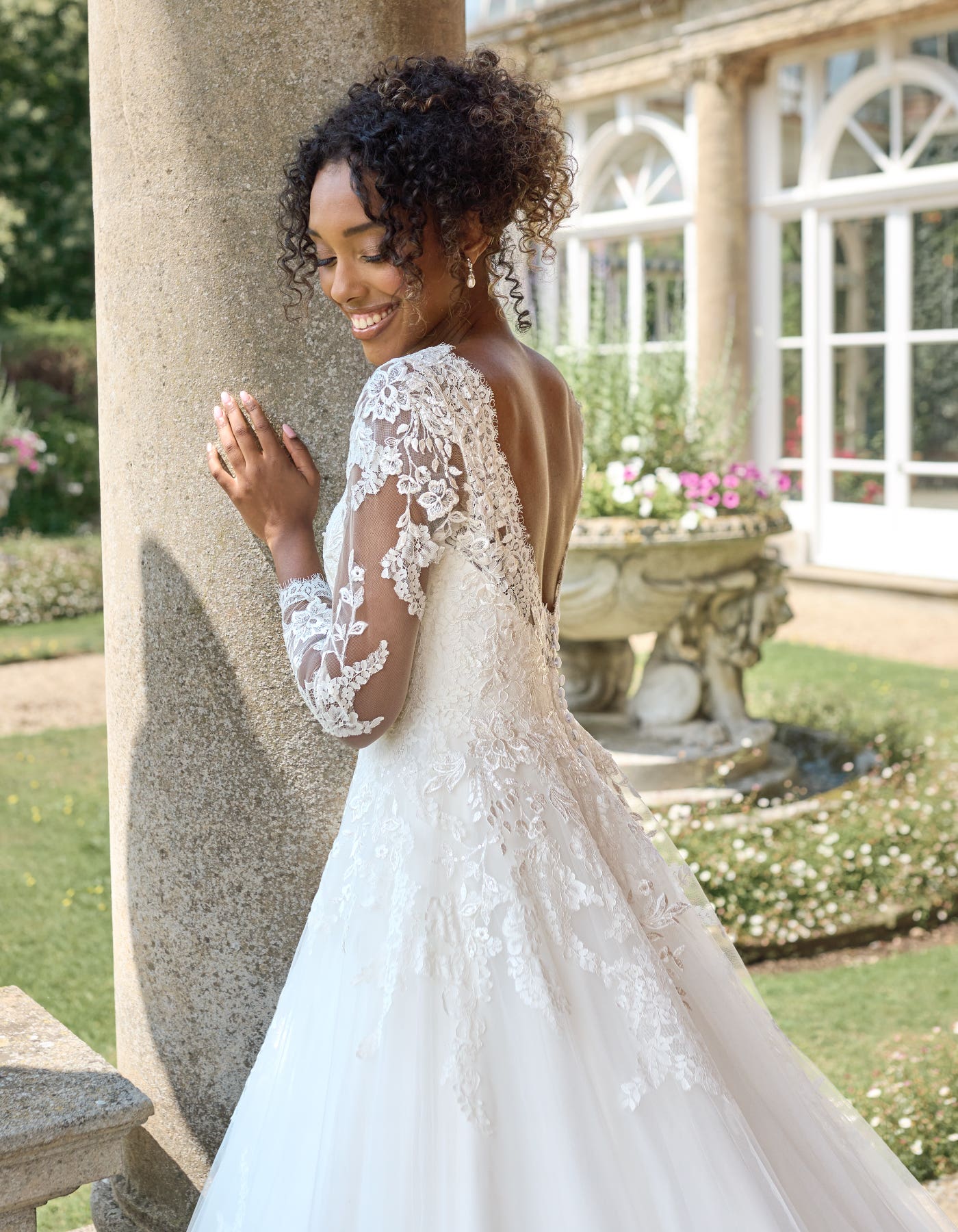 alexandra lace wedding dress product info and reviews The Alexandra gown has the most beautiful lace that looks just as good whether you're far away or close up @lapremierebridalofficial # laceweddingdress #lacesleeves #straplesslaceweddingdress #laceballgown #bridalinspo