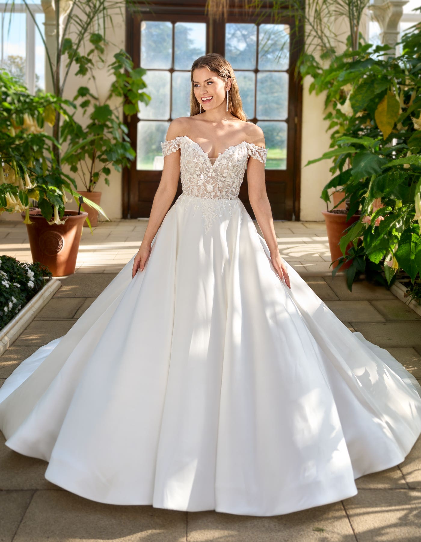 Beatrice a beaded mikado A-line with pockets | wed2b Beatrice a beaded mikado A-line with pockets | wed2b