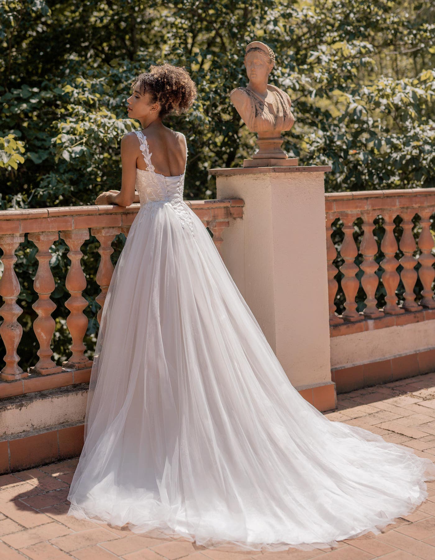 lace up back wedding dress V-Neck Spaghetti Straps Open With Train Custom Color / US 8 extra discount are offered to our customs. Lace-Up Corset Back Wedding Dresses