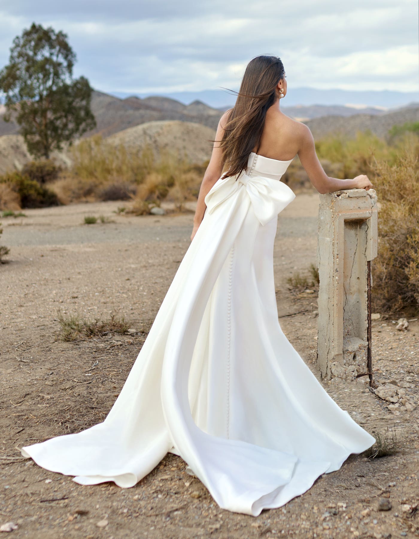 Brodie a sleek mikado mermaid with bow | wed2b Brodie a sleek mikado mermaid with bow | wed2b