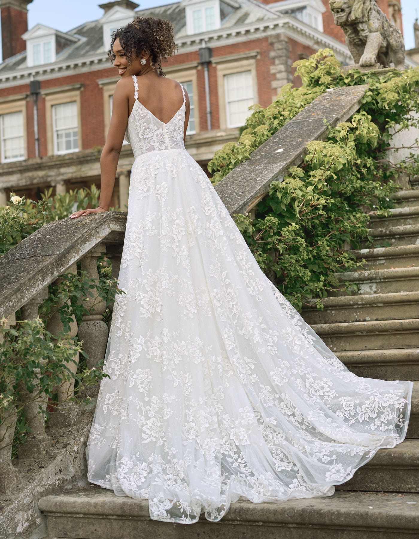 Coral an A-line wedding dress with sequin embroidery | wed2b Coral an A-line wedding dress with sequin embroidery | wed2b