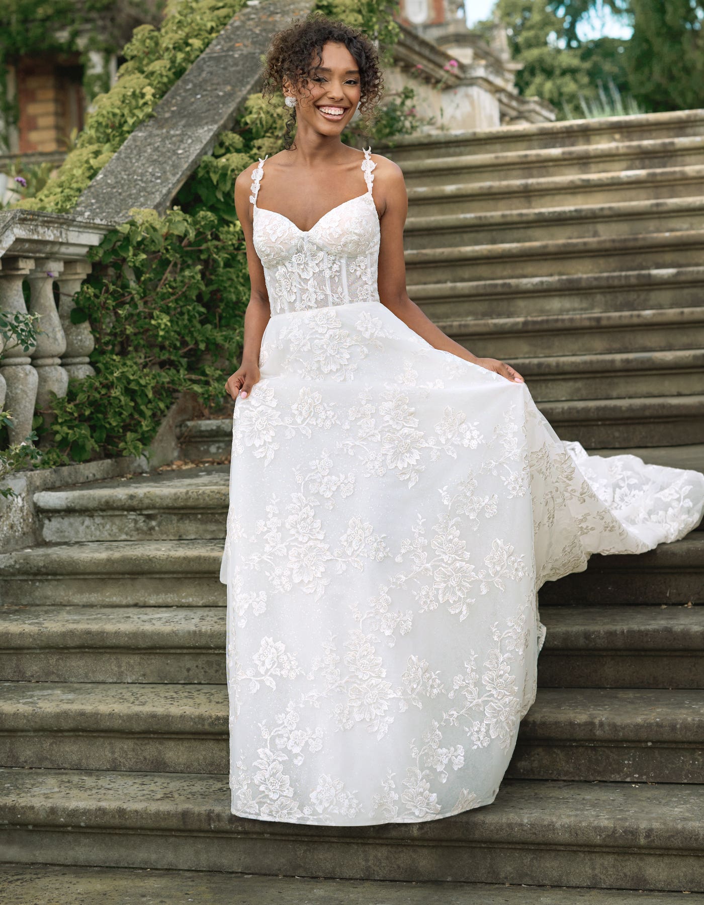 Coral an A-line wedding dress with sequin embroidery | wed2b Coral an A-line wedding dress with sequin embroidery | wed2b