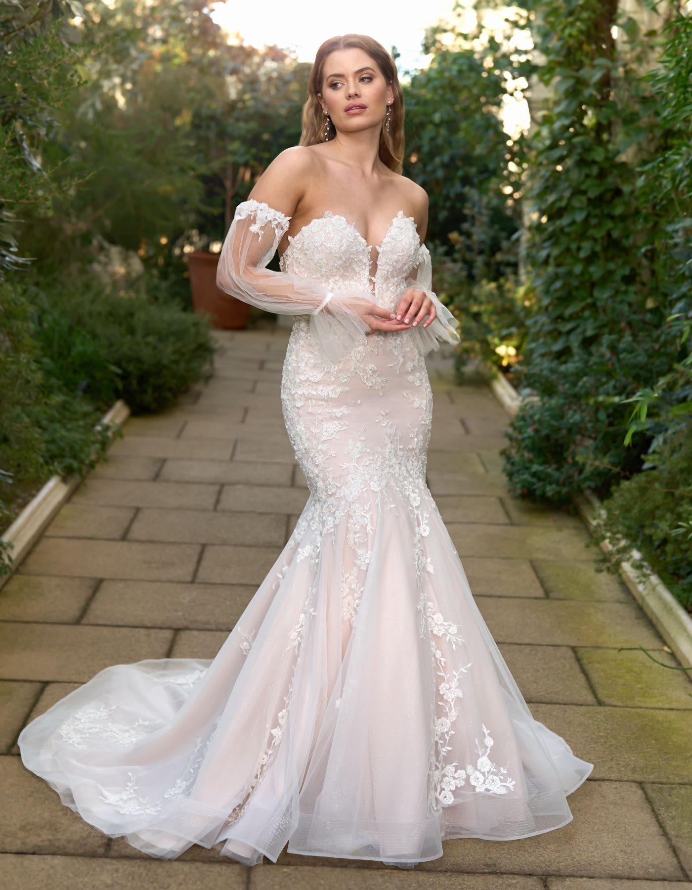 Damiana a beaded lace mermaid with separate sleeves | wed2b Damiana a beaded lace mermaid with separate sleeves | wed2b