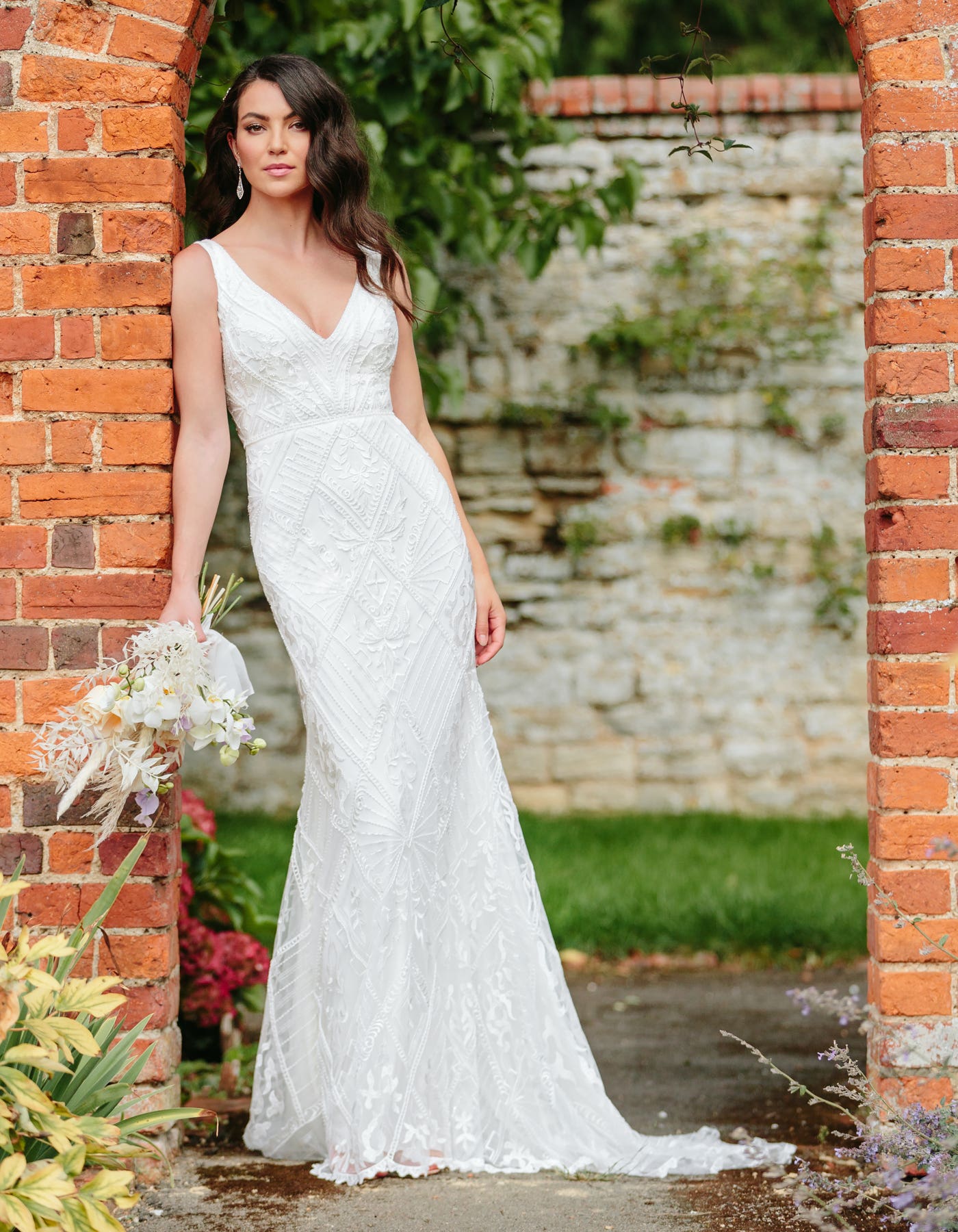 Wadding Sheeth Beaded Sheath Wedding Gown Sheath Wedding Dresses | The Knot