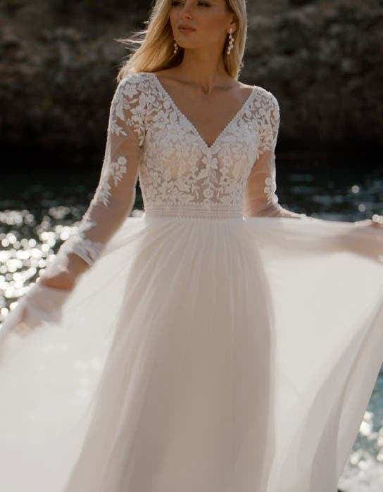 Dorit a boho wedding dress with long sleeves | wed2b Dorit a boho wedding dress with long sleeves | wed2b