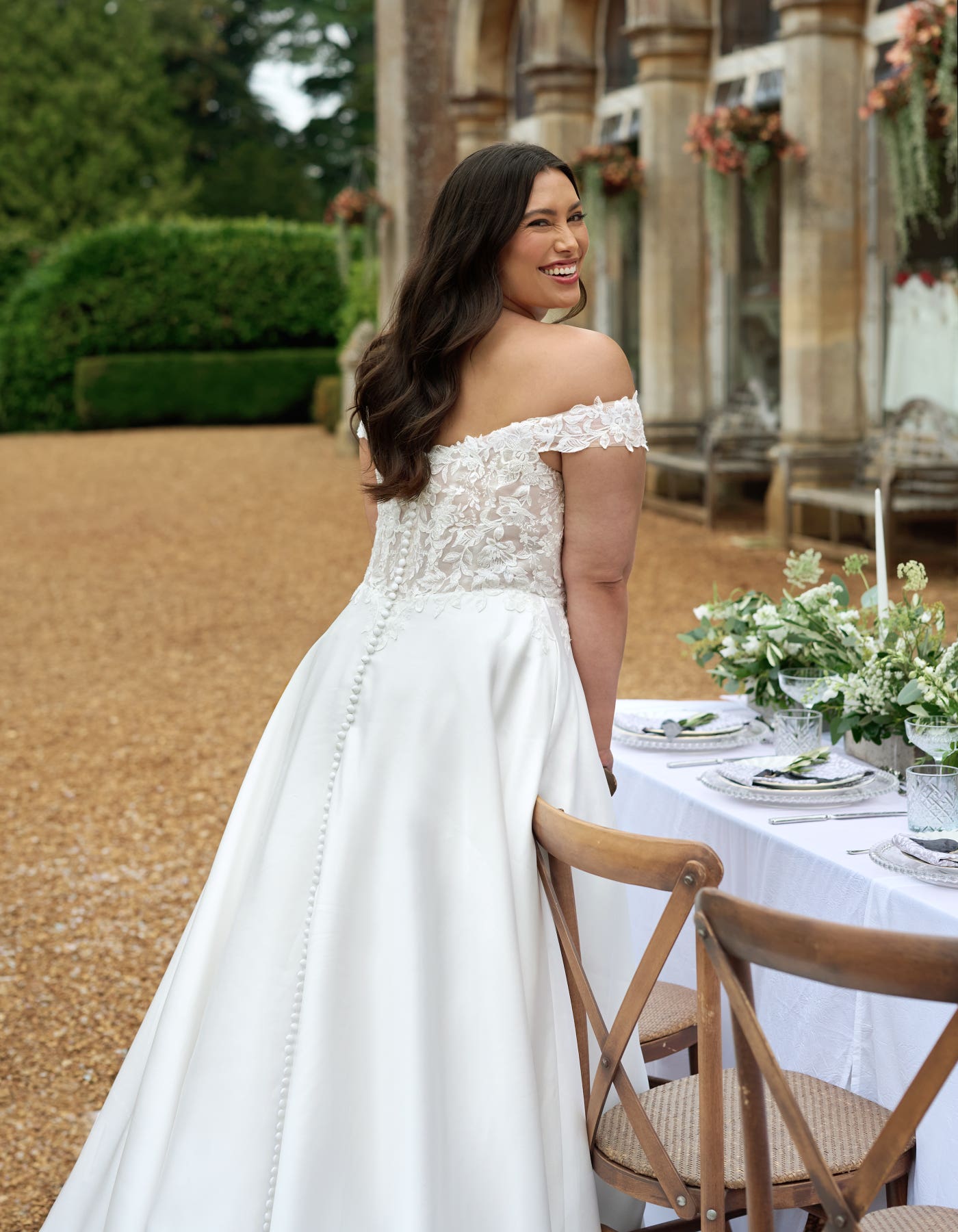 Erin a mikado A-line with lace bodice | wed2b Erin a mikado A-line with lace bodice | wed2b