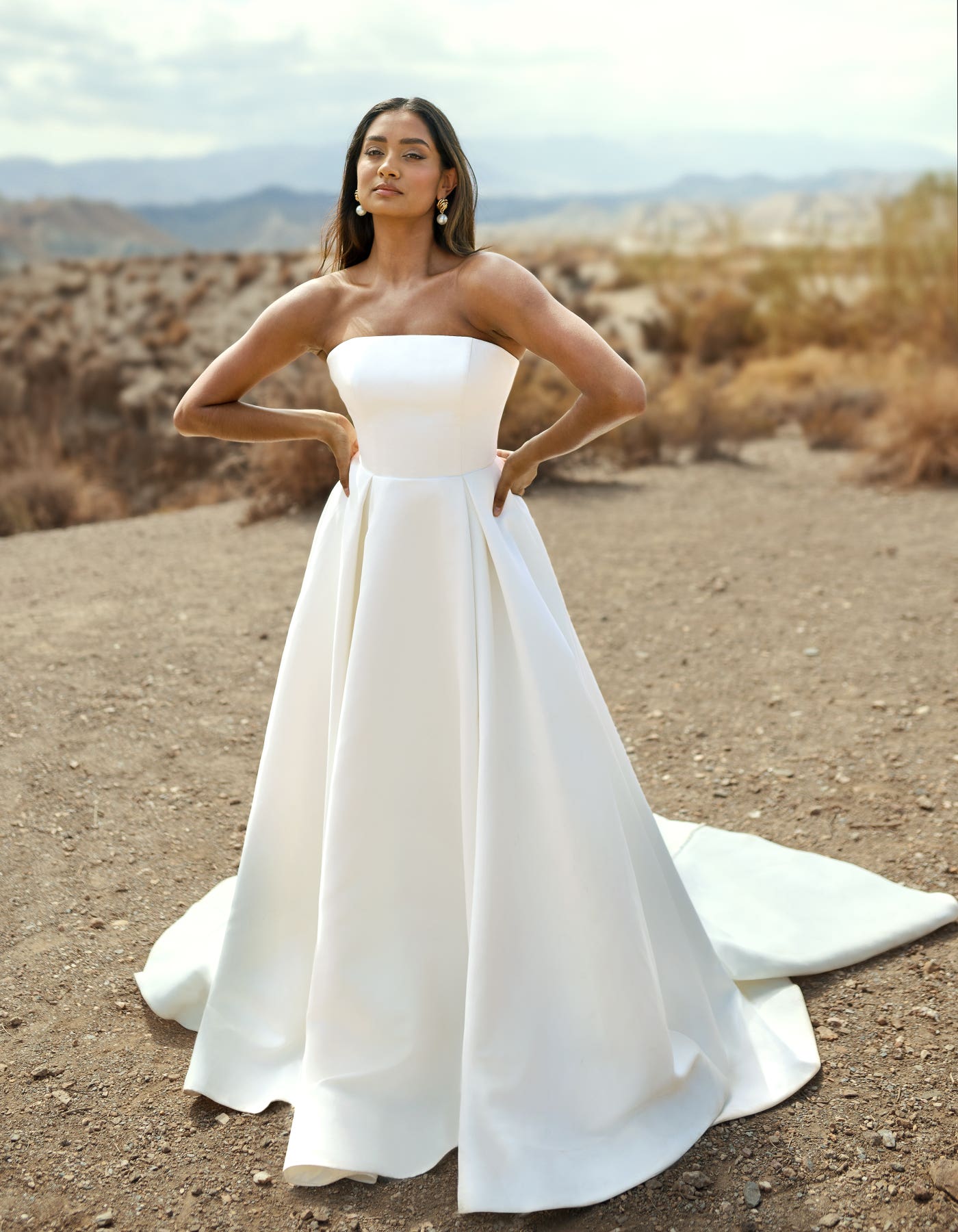Etienne a satin ballgown with pockets | wed2b Etienne a satin ballgown with pockets | wed2b