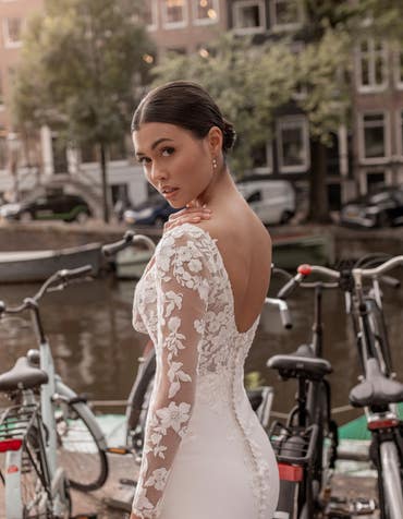 Long Sleeve Lace Wedding Dress | wed2b Long Sleeve Lace Wedding Dress | wed2b