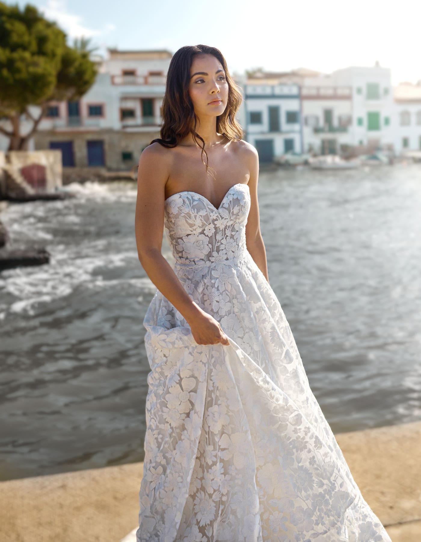 Florelle a fully embroidered A-line with pockets | wed2b Florelle a fully embroidered A-line with pockets | wed2b
