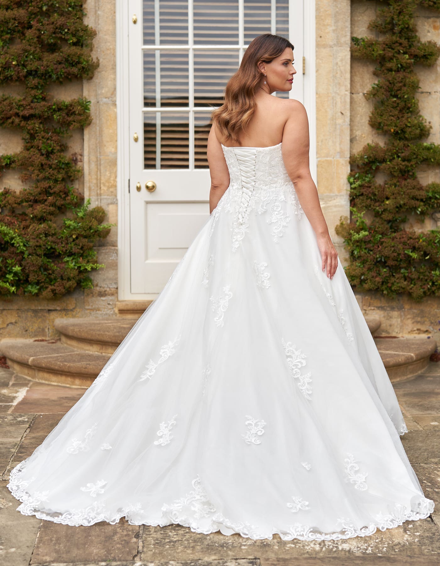FLORENCIA a strapless A-line with lace-up back | wed2b FLORENCIA a strapless A-line with lace-up back | wed2b