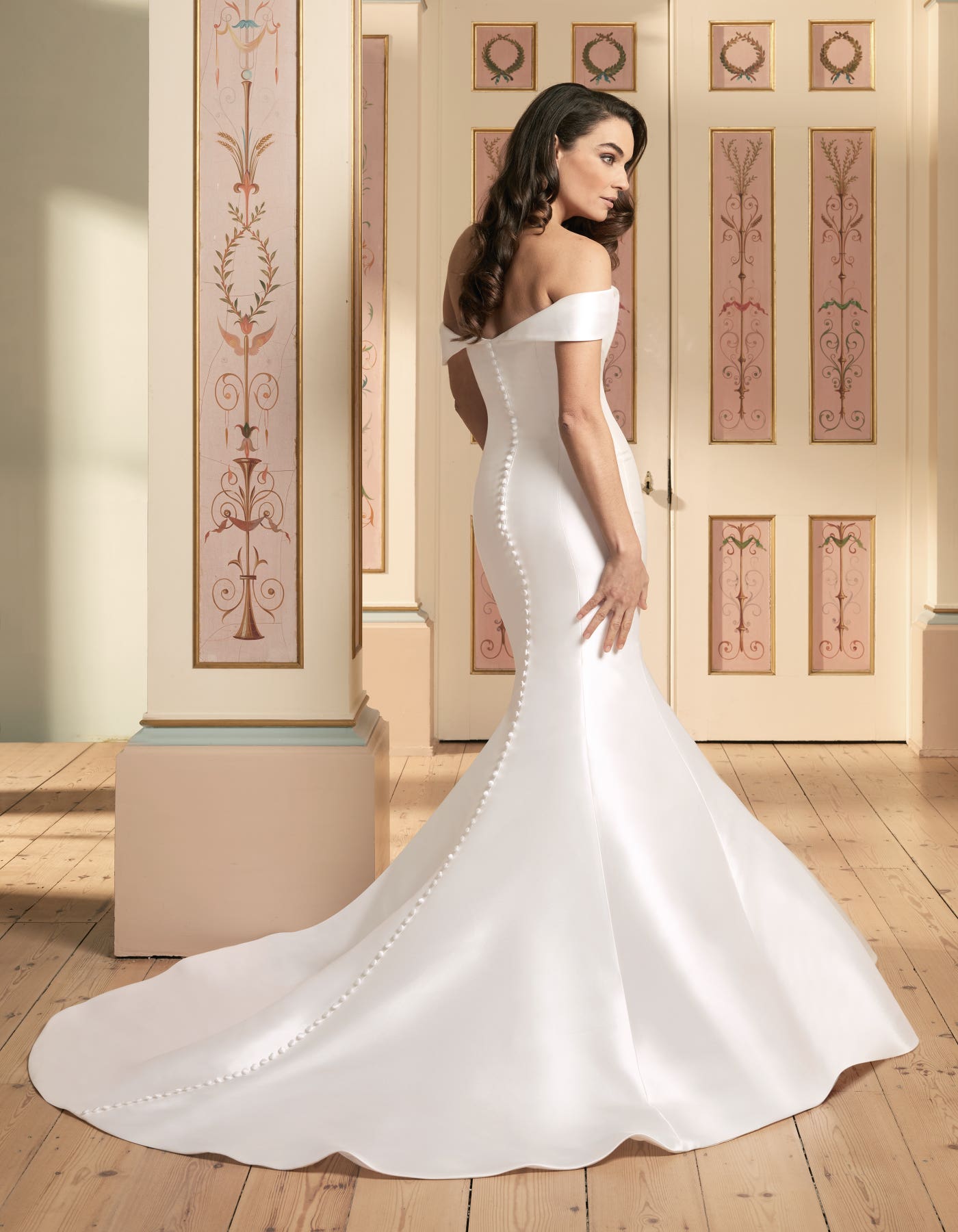 mikado mermaid dress Mikado Mermaid Silhouette Wedding Dress Harper Made to Order / Off-white / 16 US (48 EU)