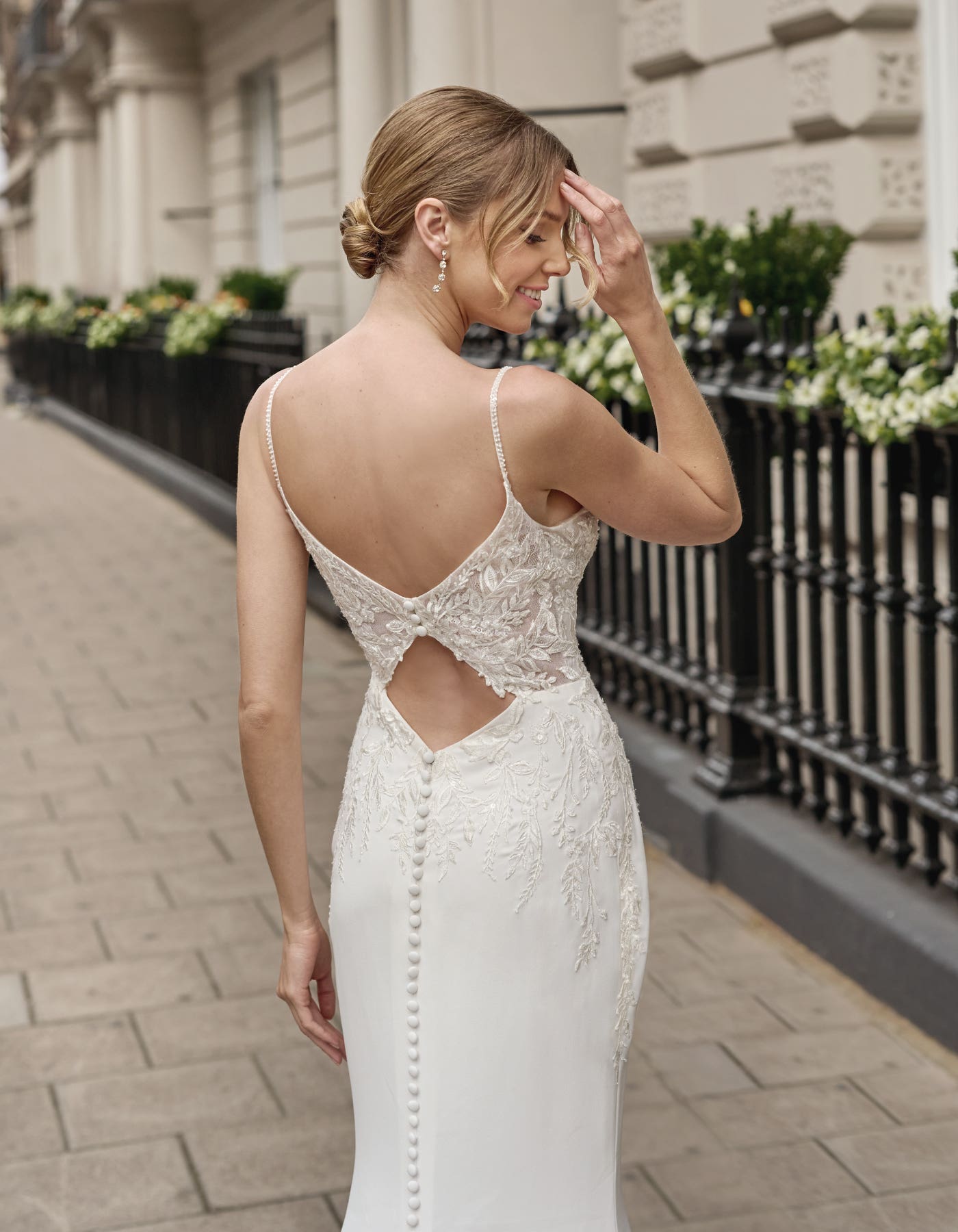 Jodie a lace and crepe gown with keyhole back | wed2b Jodie a lace and crepe gown with keyhole back | wed2b