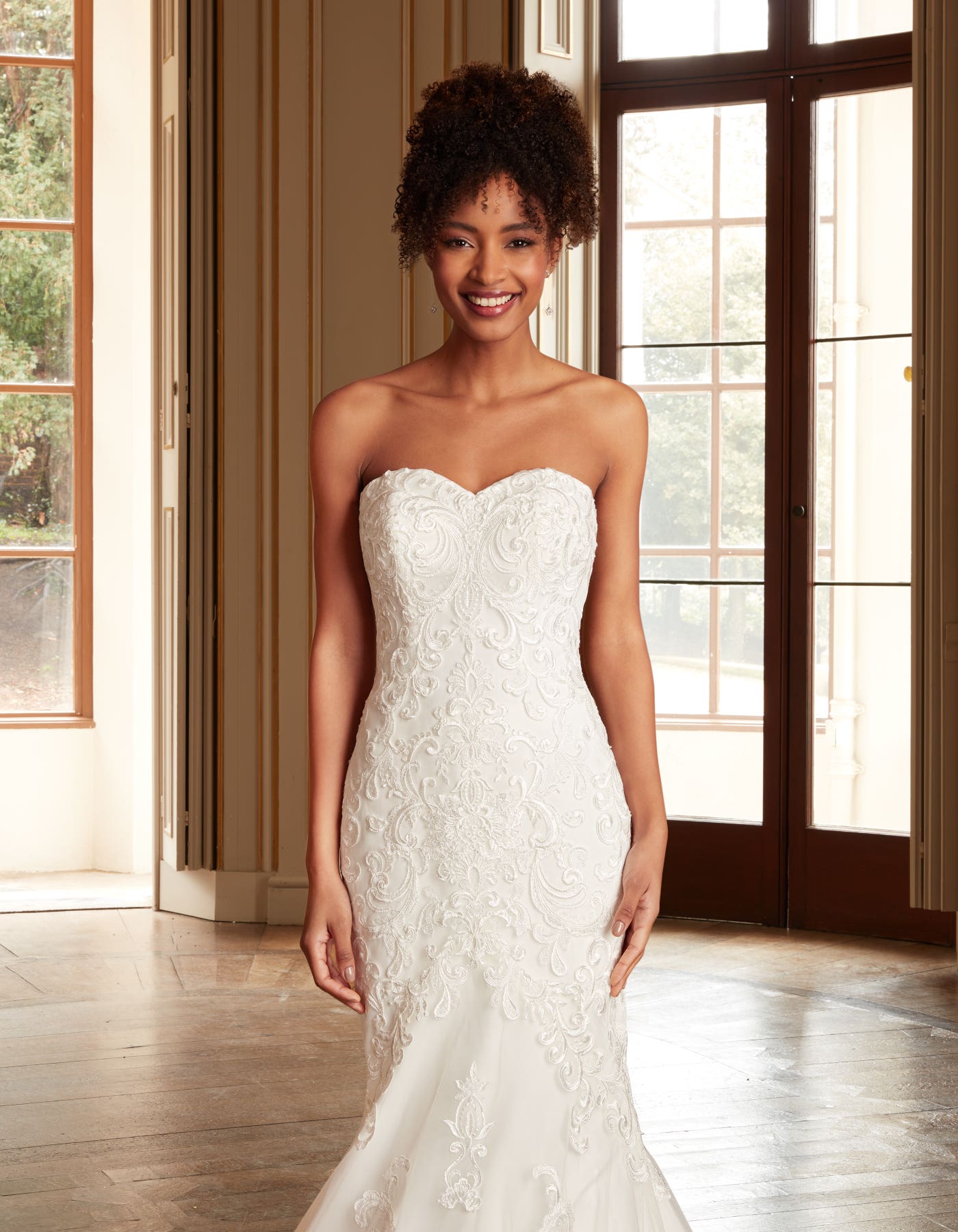 Johanna Strapless mermaid with beautiful ornate lace | wed2b Johanna Strapless mermaid with beautiful ornate lace | wed2b