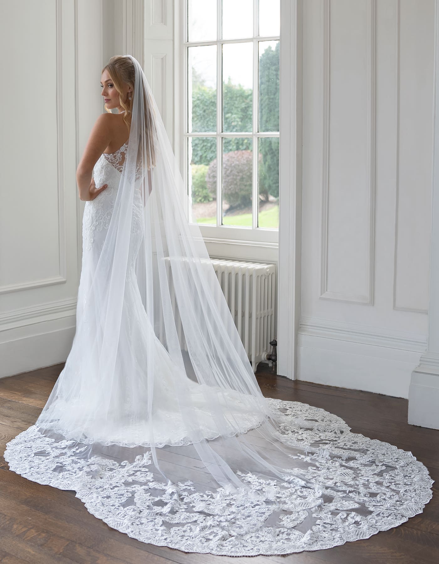 Lane a statement lace embellished single tier veil | wed2b Lane a statement lace embellished single tier veil | wed2b