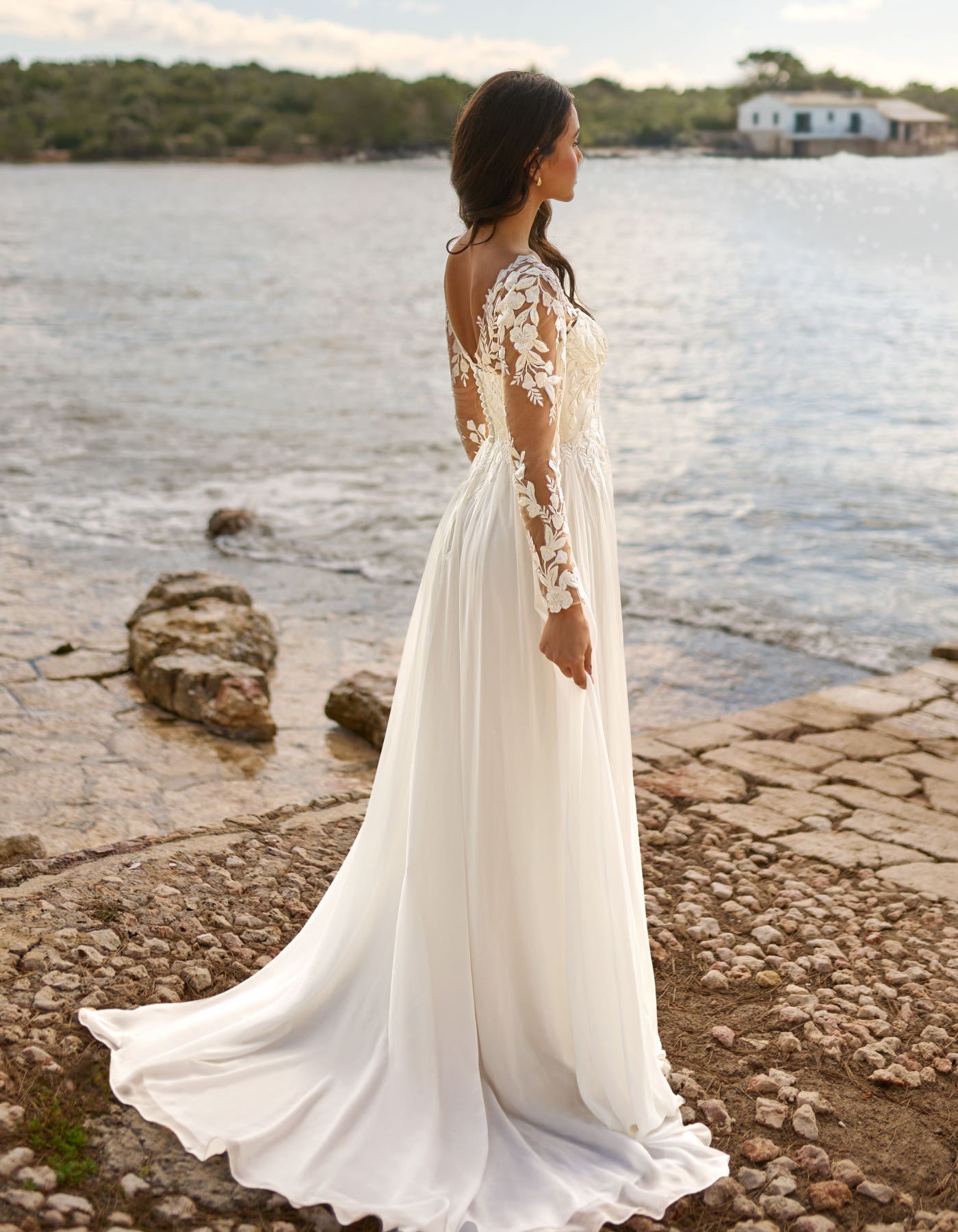 beach maternity wedding dress Chic Empire Strapless A-line Chiffon Maternity Beach Wedding Dress, White