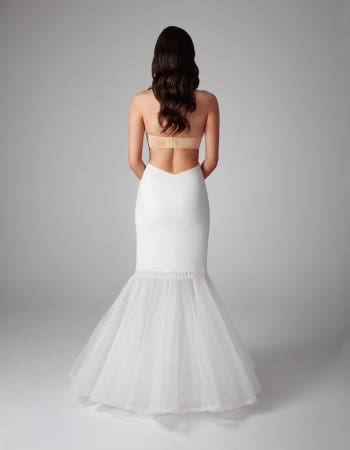 a line wedding dress underskirt Silk Satin Sweetheart Gown with Glitter Underskirt HAREM's Brides