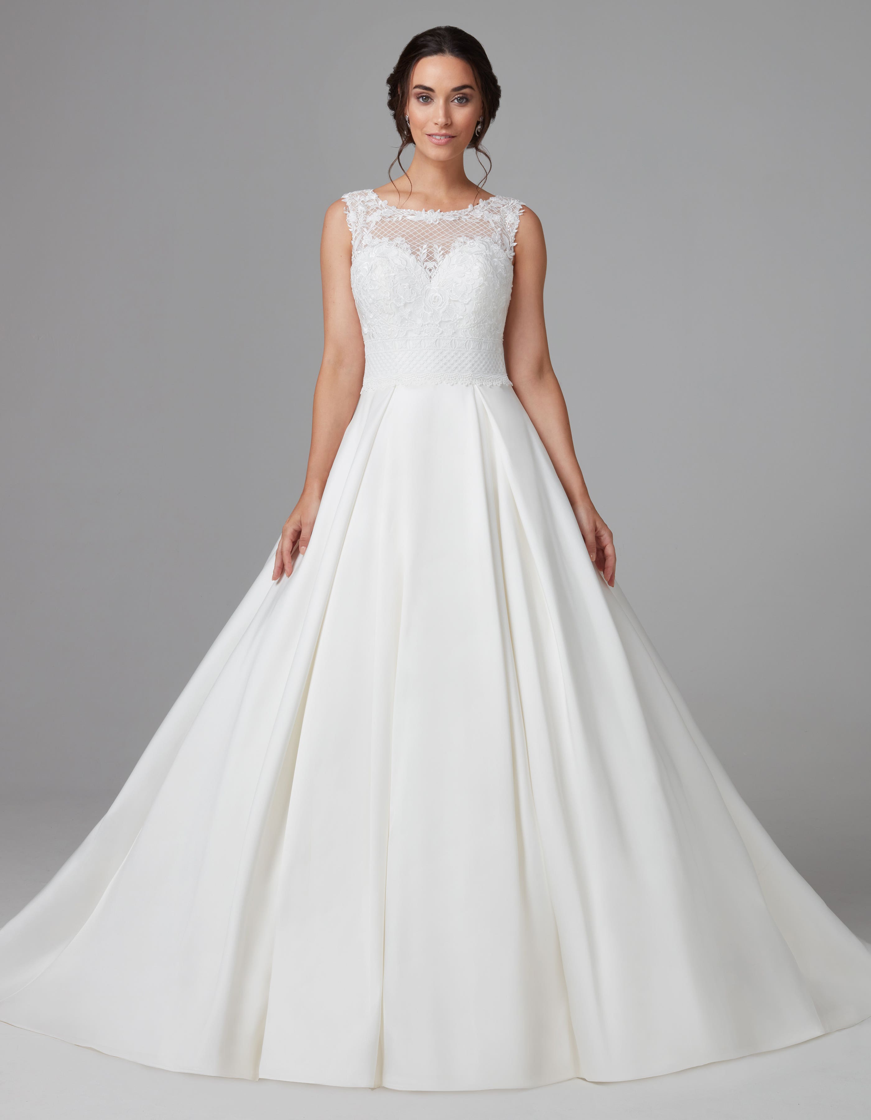 miriam ballgown wedding dress front anna sorrano 