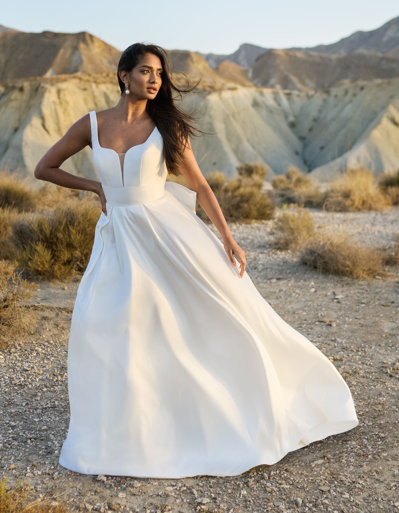 Roan a mikado ballgown with bow | wed2b Roan a mikado ballgown with bow | wed2b