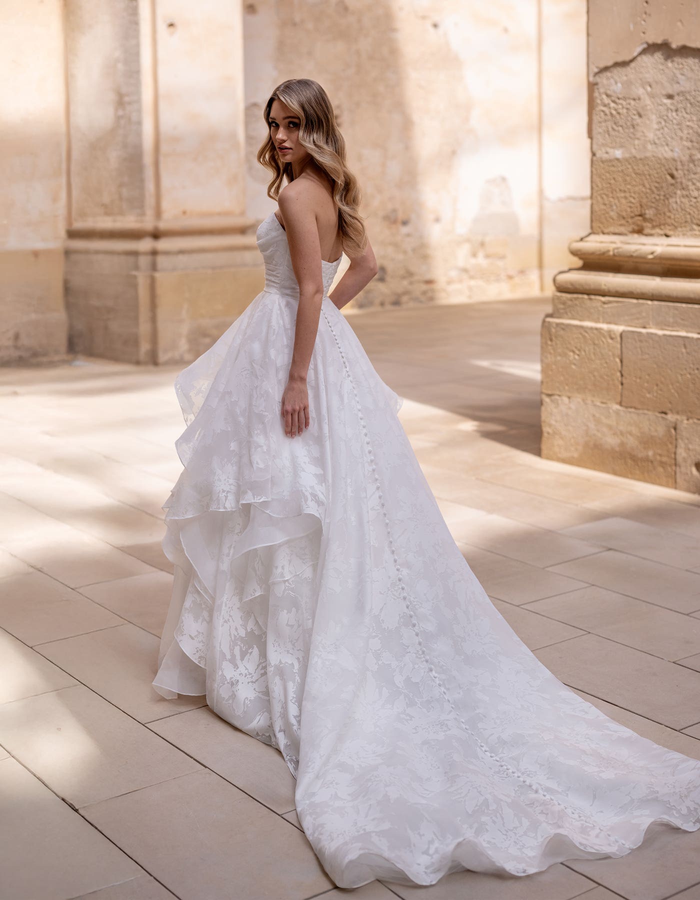 Sevilla a floral organza waterfall ballgown | wed2b Sevilla a floral organza waterfall ballgown | wed2b