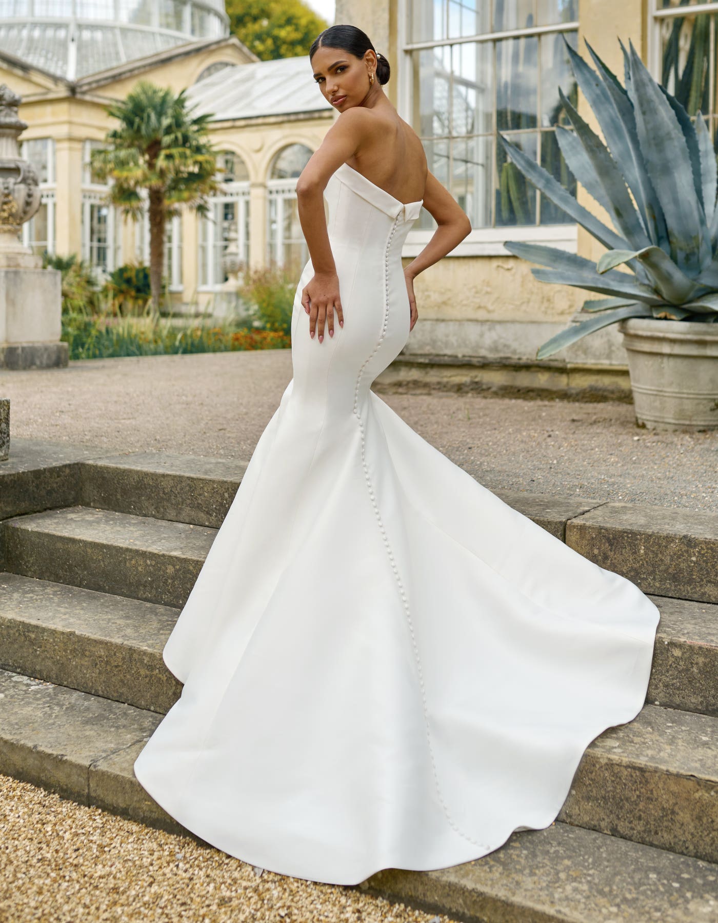 Stefano a simple mermaid gown with buttons | wed2b Stefano a simple mermaid gown with buttons | wed2b