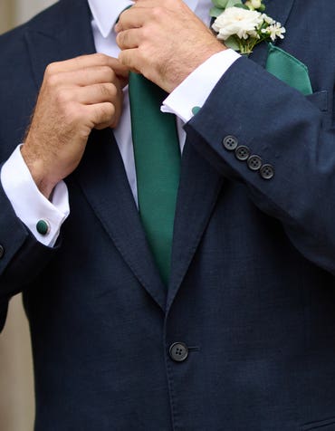 green tie dress code Azazie Dark Green Necktie