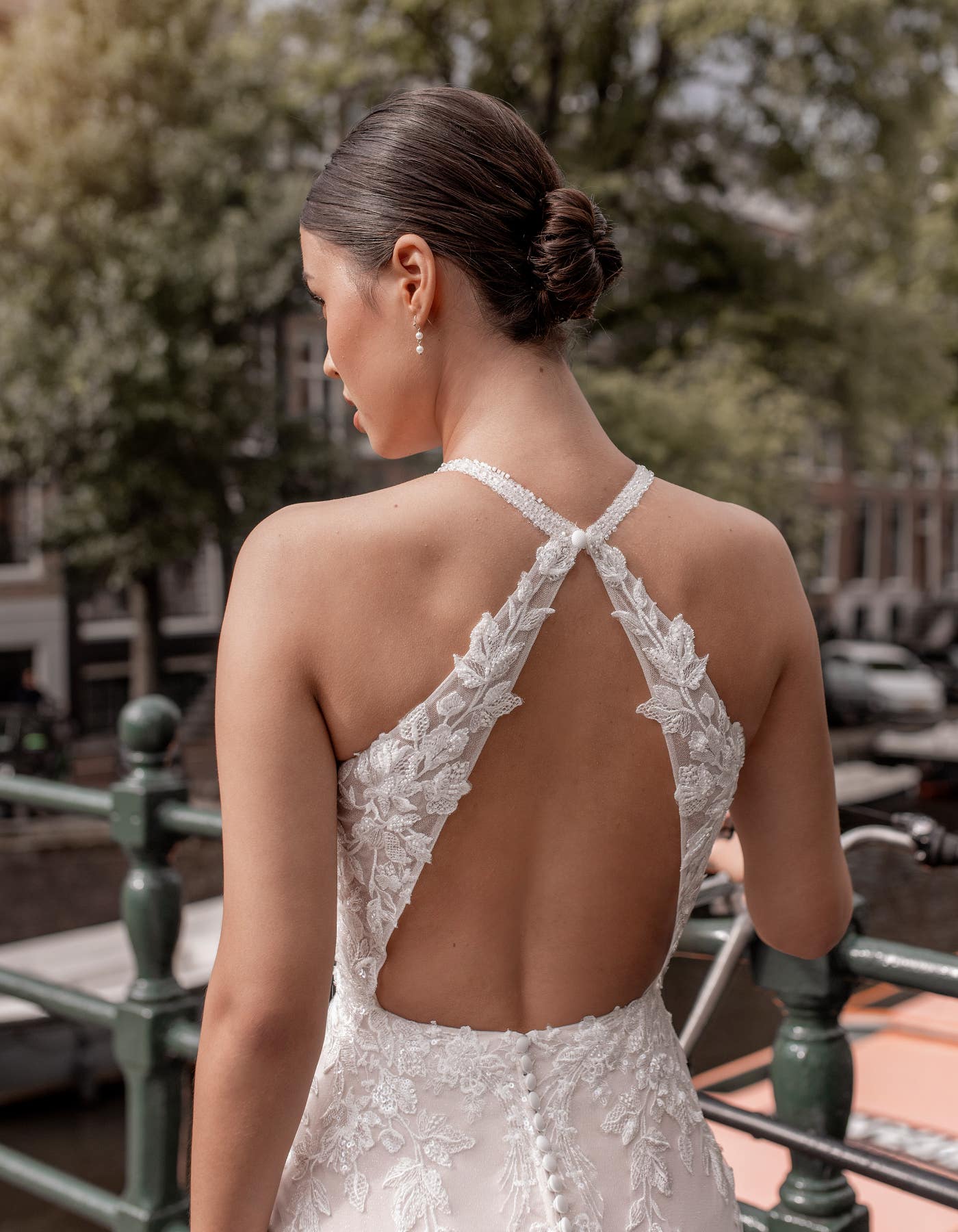 Verona a show stopping halterneck sheath gown with statement back | wed2b Verona a show stopping halterneck sheath gown with statement back | wed2b