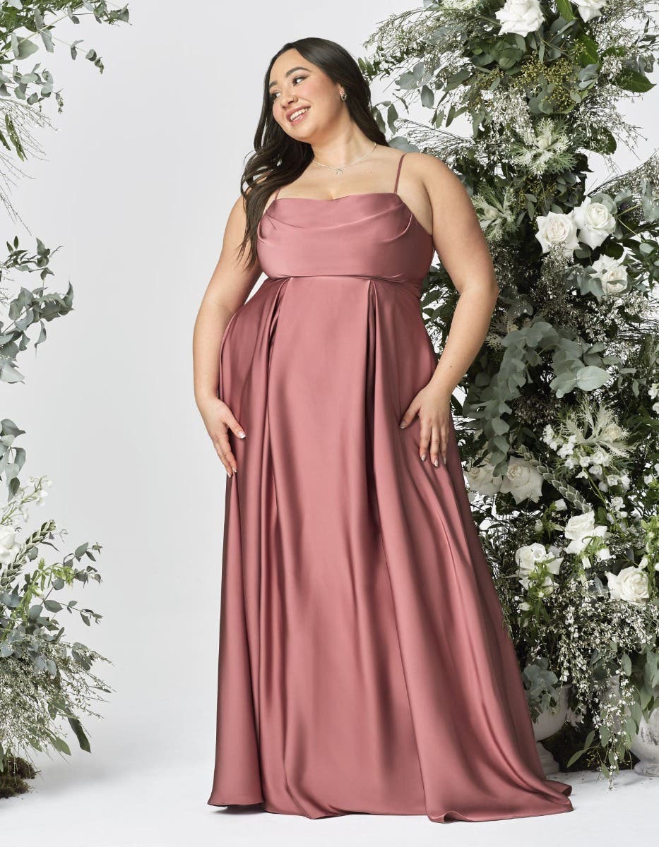 green emerald velvet dress BABARONI Chiffon Dusty Rose Bridesmaid Dresses A-line V-neck Sleeveless  Floor-length – BABARONI UK main image 1