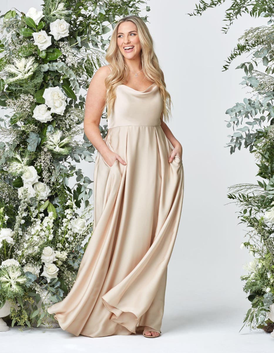 sachin and babi light blue dress Champagne coloured Bridesmaid dresses🥂, #adelaide #bridesmaid #australia  #adelaideaustralia #wedding #weddingadelaide #bridesmaids  #champagnebridesmaids main image 1