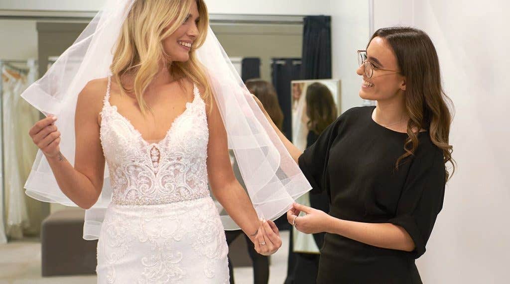 What to expect wedding dress shopping at wed2b…