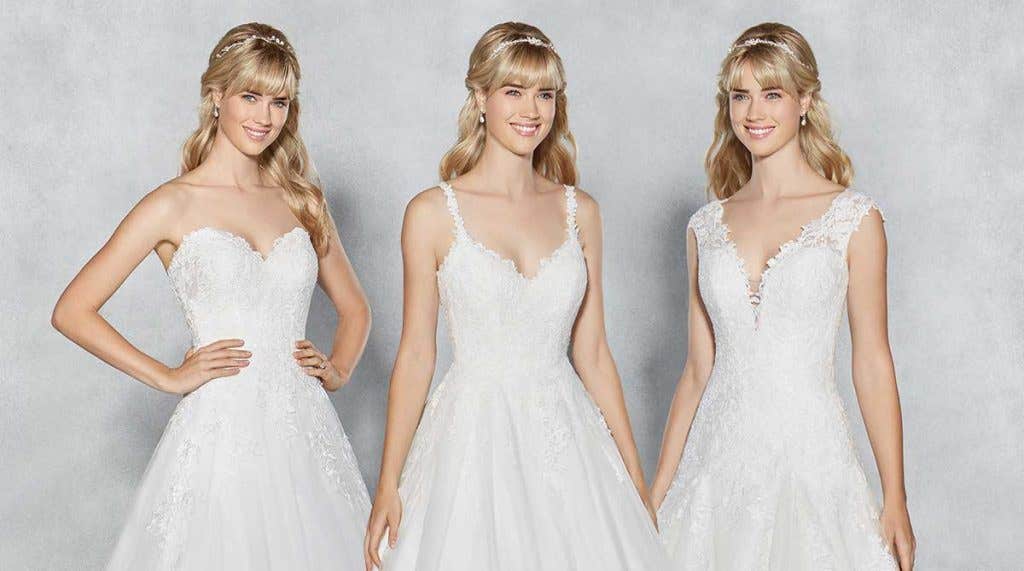 Three thoroughly modern princess wedding gowns…