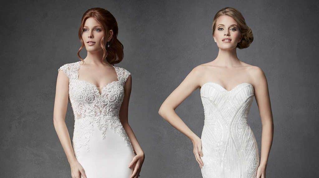Stunning new beaded sequin wedding dresses