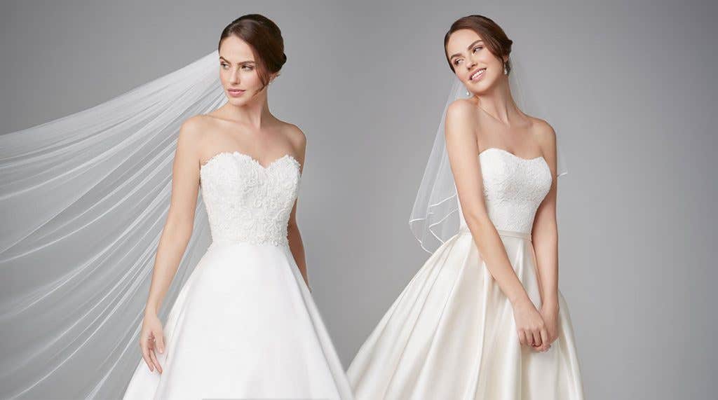 We love… a corset back wedding dress!