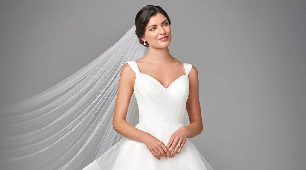 The perfect pleated wedding dress