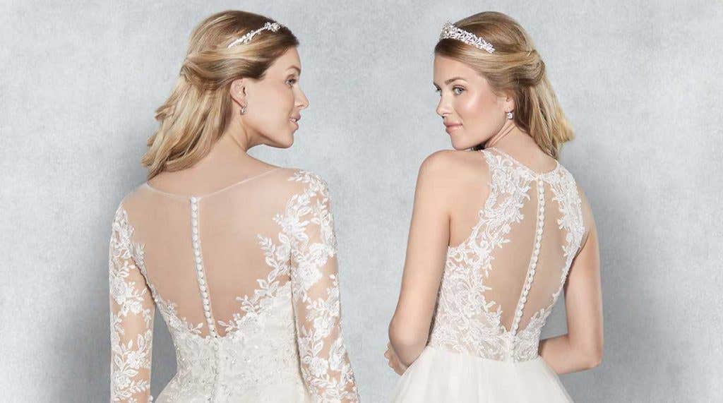 Find the perfect fit with a button back wedding dress
