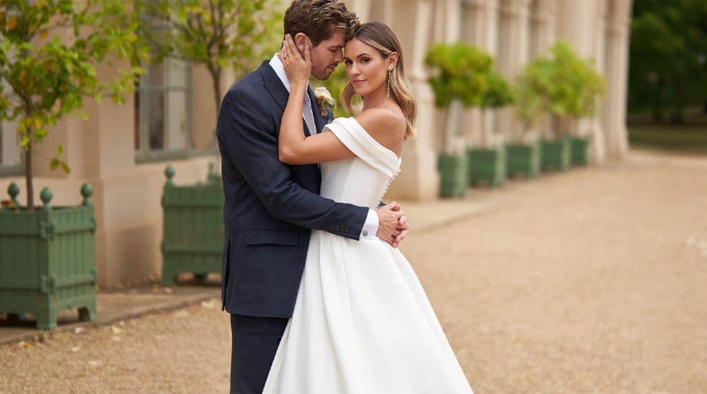 Create an elegantly timeless look with our classic wedding gowns