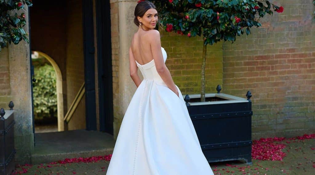Four innovative modern bridal gowns...