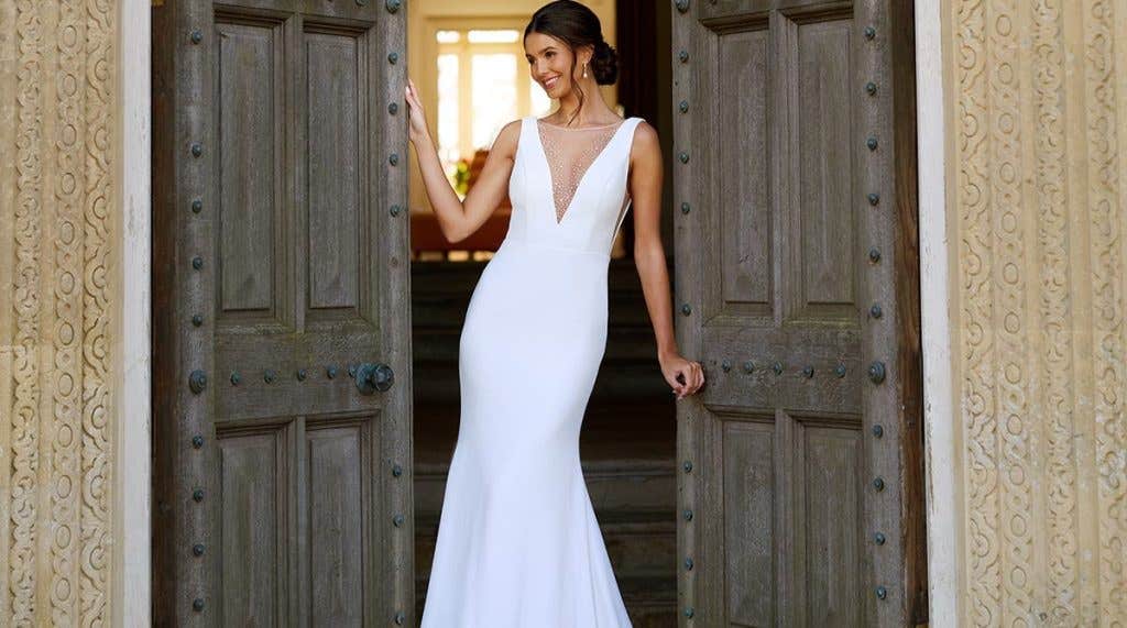 Check out our luxury high street wedding dresses…