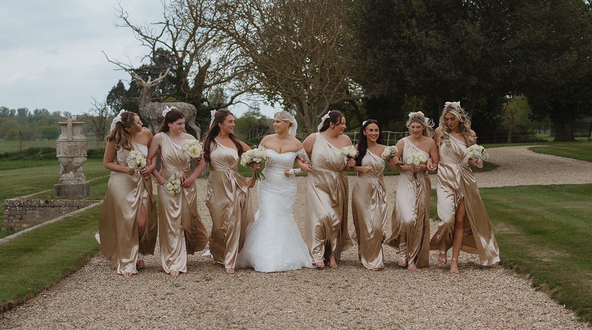 Kenner and James’s elegant gold wedding 