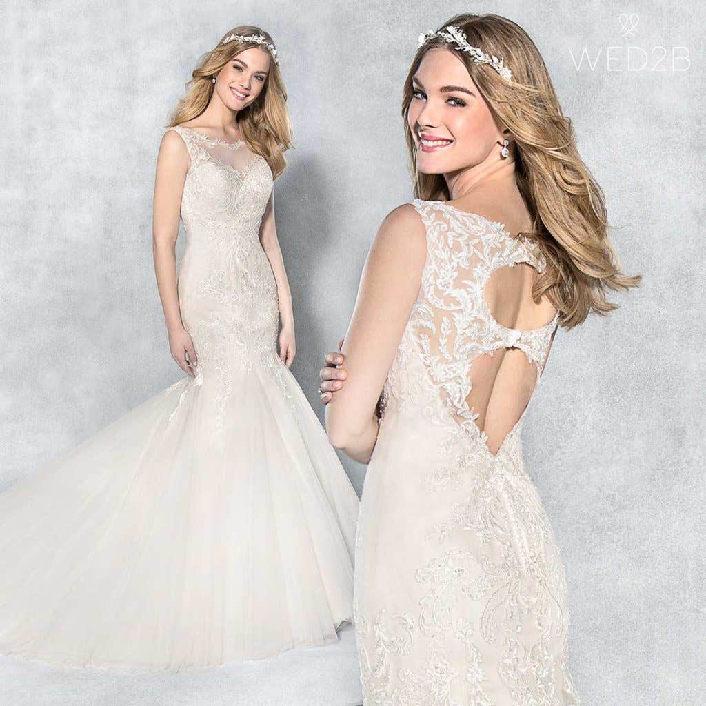 Mermaid blush wedding dress Bailey