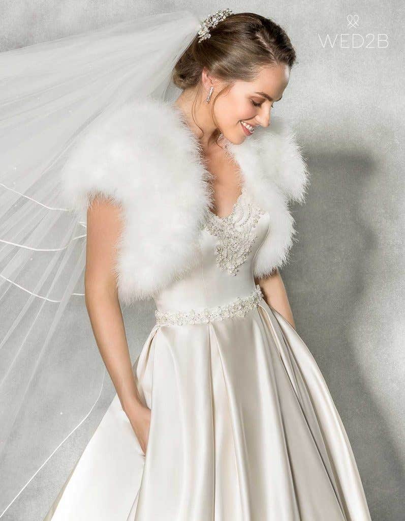 Beckett with Celine Jacket - a wedding dress with pockets