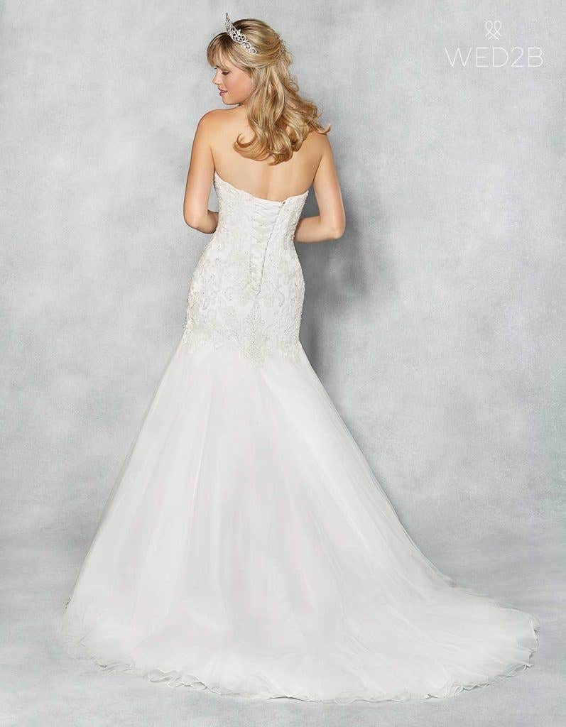 our amazing new mermaid wedding dress Amanie - Back view 
