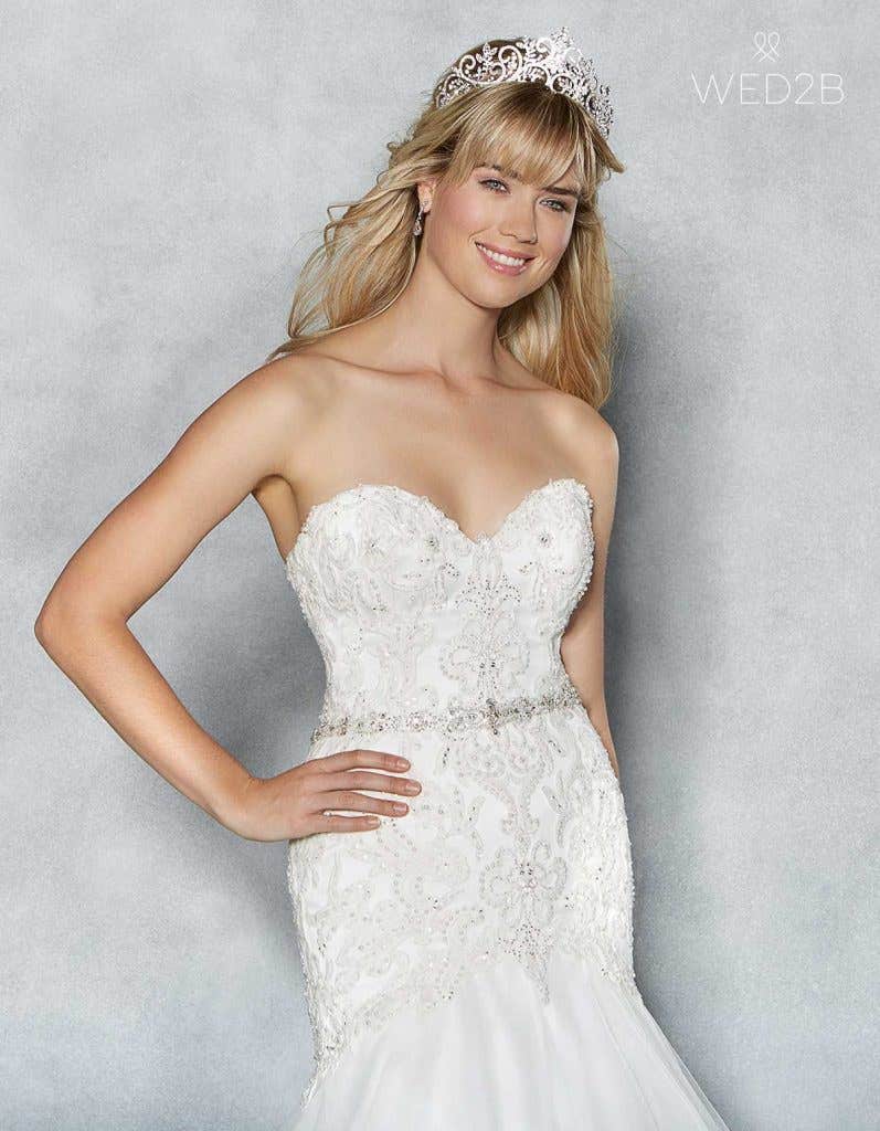 our amazing new mermaid wedding dress with Tiffany Belt 