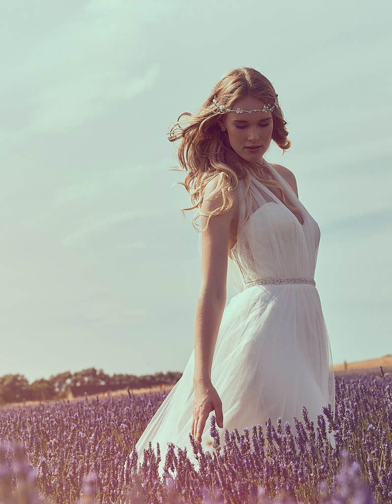 Alicia front boho wedding dress