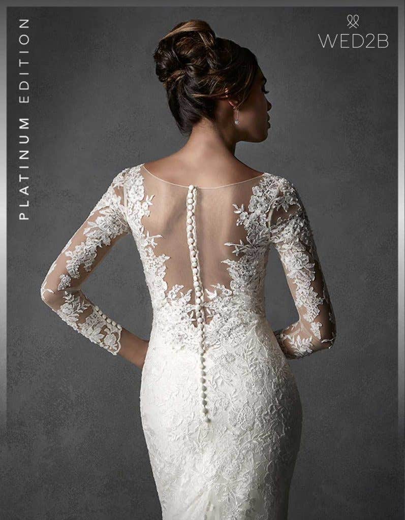 Button Back Wedding Dress - Tegan