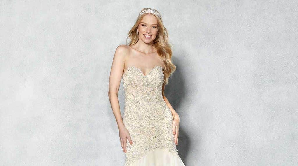 Our pick of the best wedding dresses with beading...