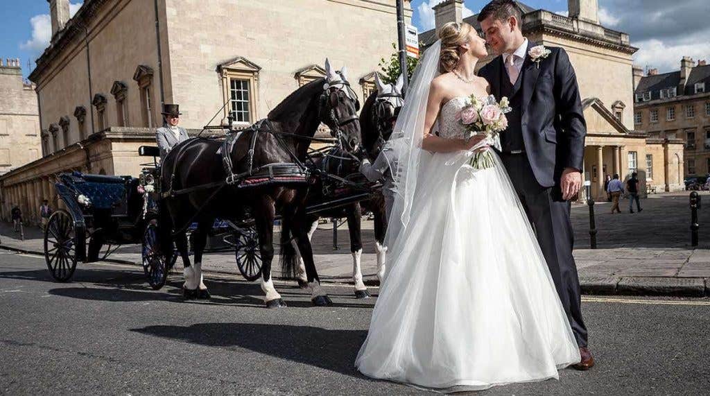 Real Bride Bristol - Jenna and Matt's horse and carriage wedding