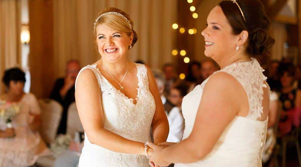 Real Weddings Cheshire: Michelle and Sally's rustic wedding day