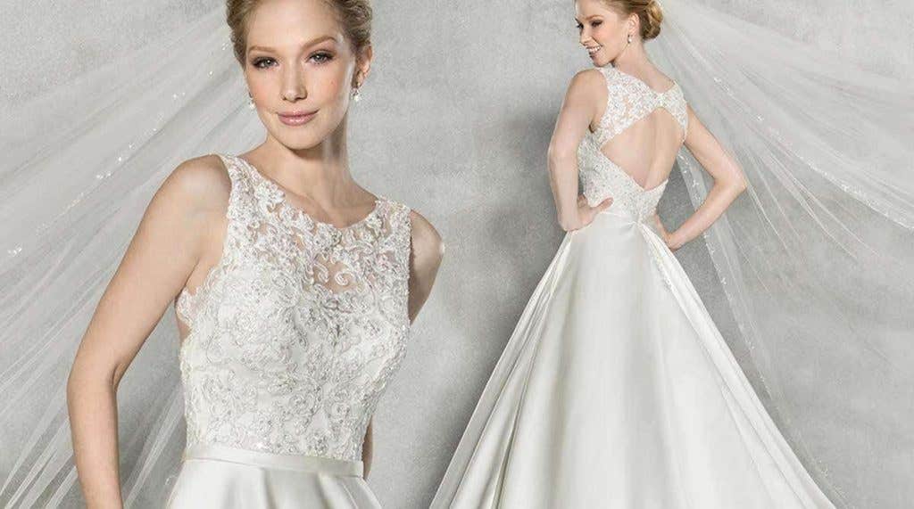 Stunning satin wedding dresses