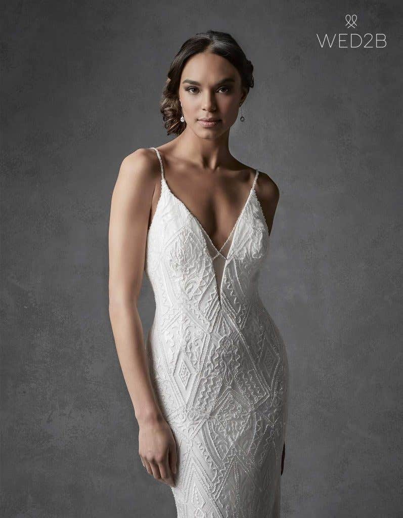 Embellished wedding dresses - Wyatt front crop