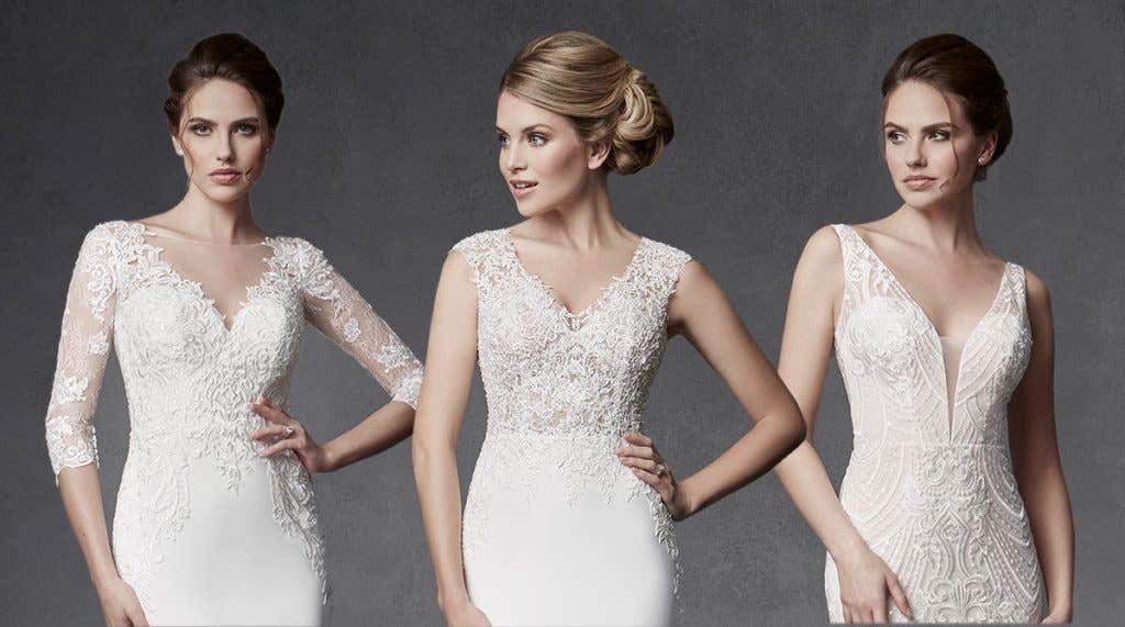 Find your dream illusion back wedding dress…